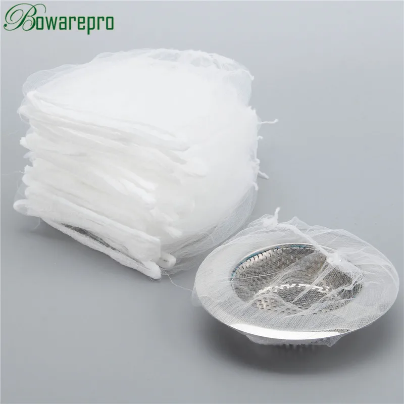 bowarepro 30Pcs Sink Basin Garbage Bags Mesh Residue Filter Garbage Bags For Kitchen Shower Drain Hole Filter Sink Garbage Bags