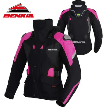 

BENKIA Motorcycle Jacket Winter Women Jacket Winter Riding Motorbike Keep Warm Jacket With Linner Motorcycle Protector JD-W10