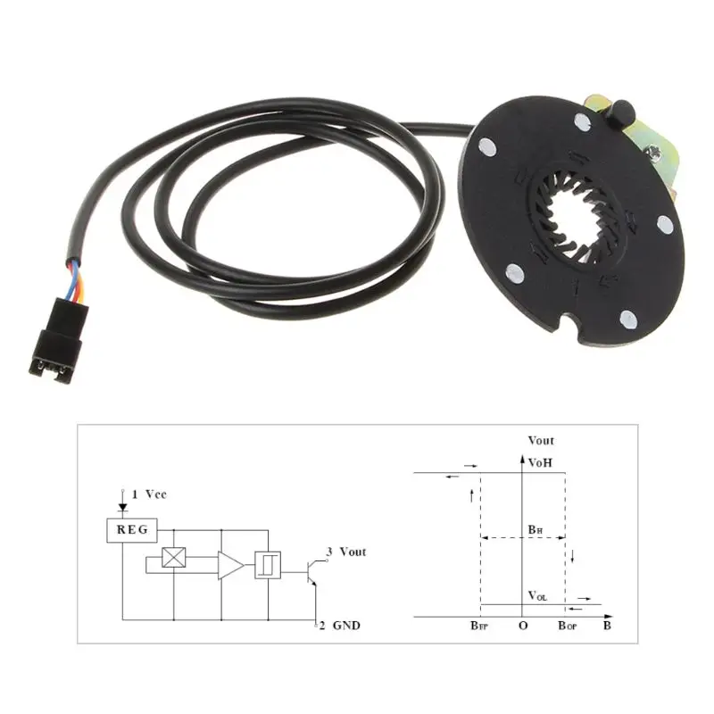 Импульсный датчик мощности для транспортного средства, литиевая батарея для электровелосипеда, усилитель для электрического велосипеда, стандарт 5, магнитный, длина линии 90 см