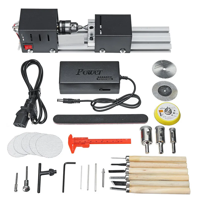 

100W Wood Lathe Beads Machine Polisher Table Saw Multi Functional DIY Wood Lathe
