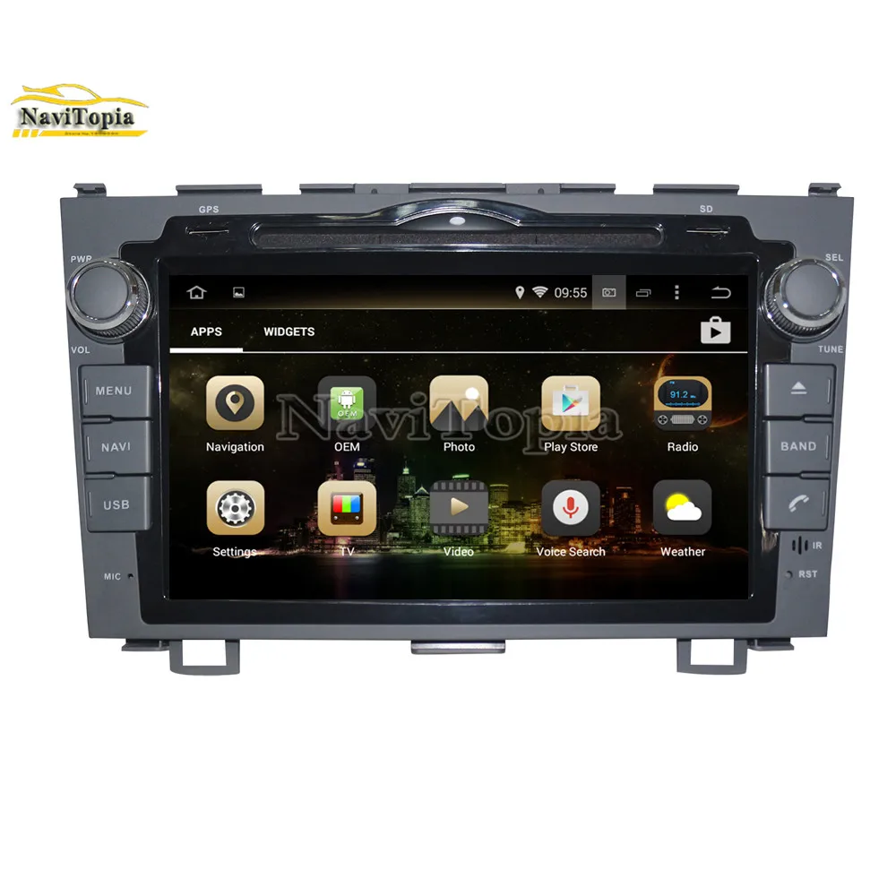 Flash Deal NAVITOPIA 4G RAM 64G ROM PX6 Six Core Android 9.0 Car DVD Multimedia Player GPS Navigation for Honda CRV 2006 2007 2008-2011 10