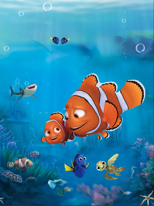 

5x7FT Finding Nemo Marlin Blue Sea Fish Corals Custom Photo Studio Backgrounds Backdrops Vinyl 150cm x 220cm