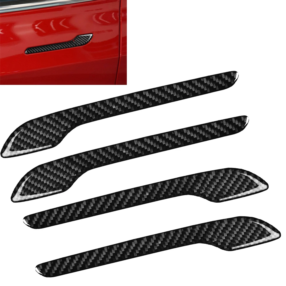 4 шт. матовые черные защитные наклейки водонепроницаемые Анти-Царапины DIY дверные ручки обёрточная крышка протектор для Tesla модель 3