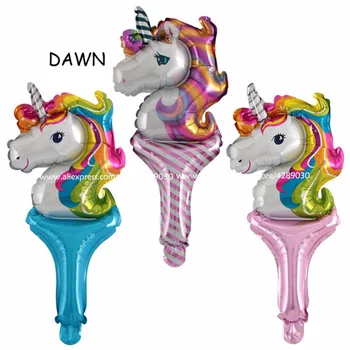 

10pcs/lot Mini Unicorn Balloons Animal Foil Balloon Inflatable Classic Toys Kids Birthday Party Decorations Supplies