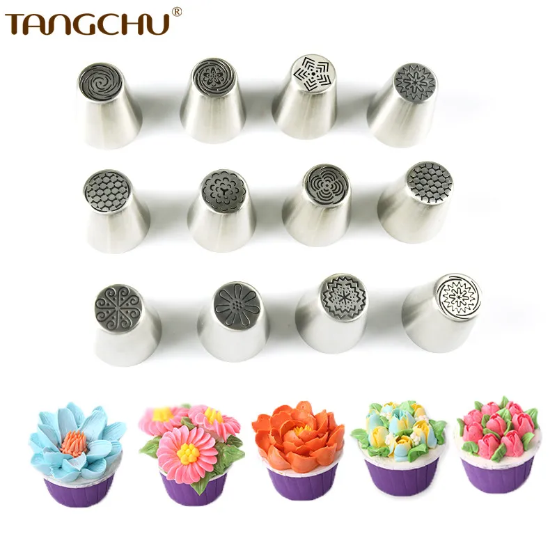 DIY Flower Decoration Tips 12PCS Wedding Newest Russia Pastry icing