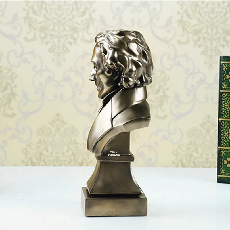 Piani Fryderyk Franciszek Chopin статуя композитор бюст голова портретный дирижер резиновая фигурка героя Коллекционная модель игрушки