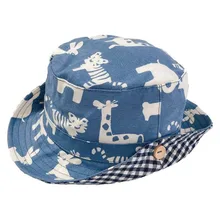 Ведро для детей шляпа дети открытый шляпа рыбака большой маленький для мальчиком и девочек с животными печати двухслойная Солнцезащитная крышка s ребенок хлопок Chapeu