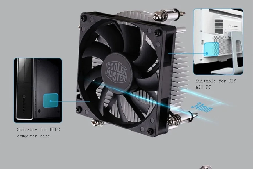 Mini cooler master h115 h116, refrigerador cpu