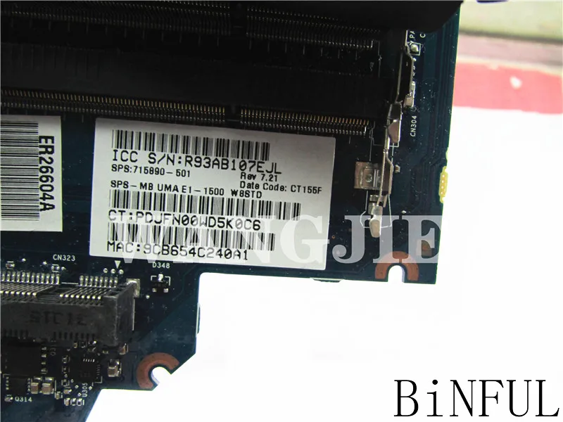 715890-501 для hp 1000 2000 CQ45 Материнская плата ноутбука 6050A2498701 MB-A02 TPN-I106 E1-1500 715890-001 полностью протестирована