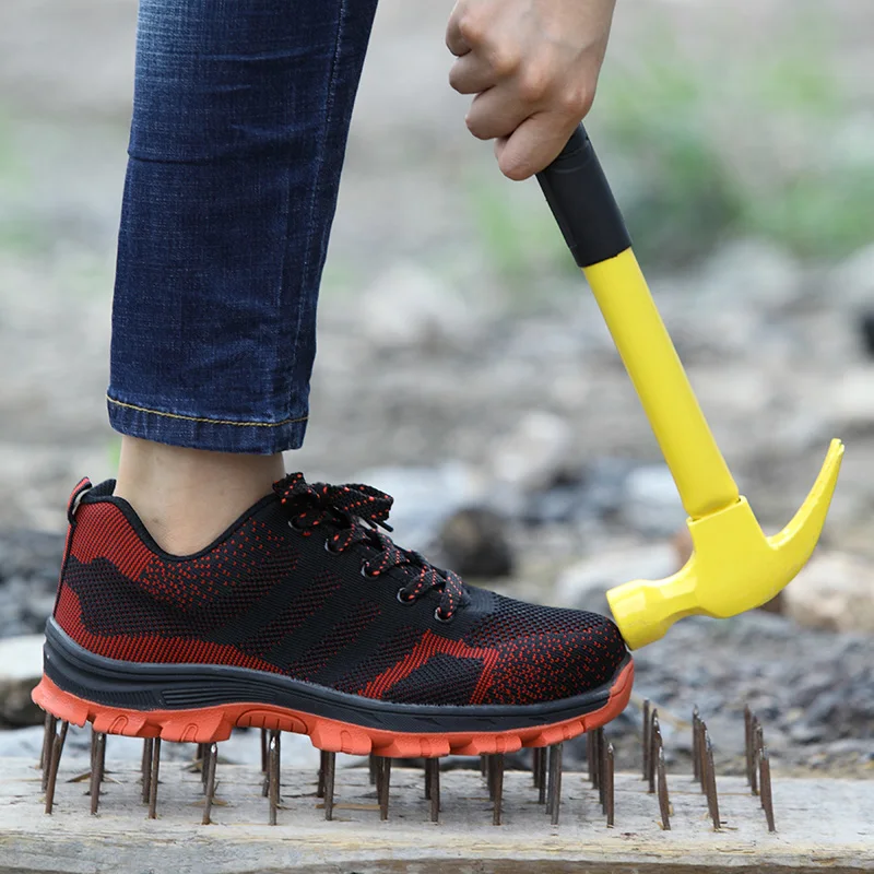 

Men Safety Boots 2019 Outdoor Work Shoes Steel Toe Cap Military Work Safety Boots Plus Size Men Camouflage Puncture Proof Boots