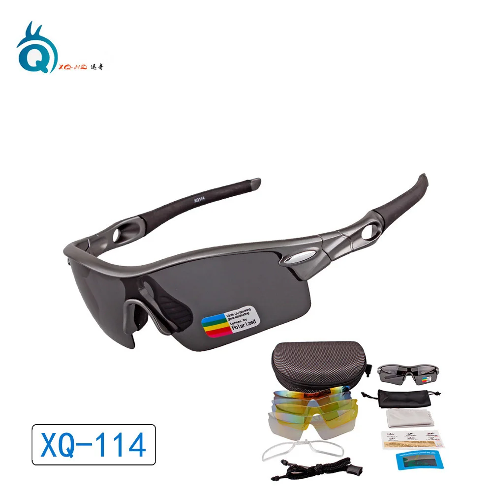 

XunQi Brand Polarized Sports Men Sunglasses Road Cycling Glasses Mountain Bike Bicycle Riding Protection Goggles Eyewear 5 Lens