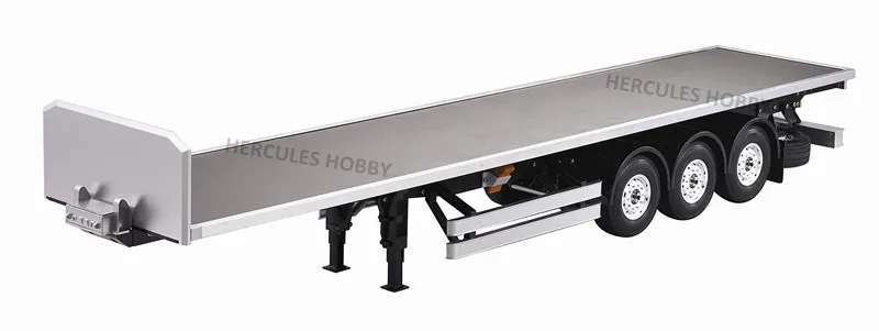 

[HERCULES HOBBY] TAMIYA Tractor Truck 1/14 Scale 3 Axle Flatbed Semi-Trailer Made in China