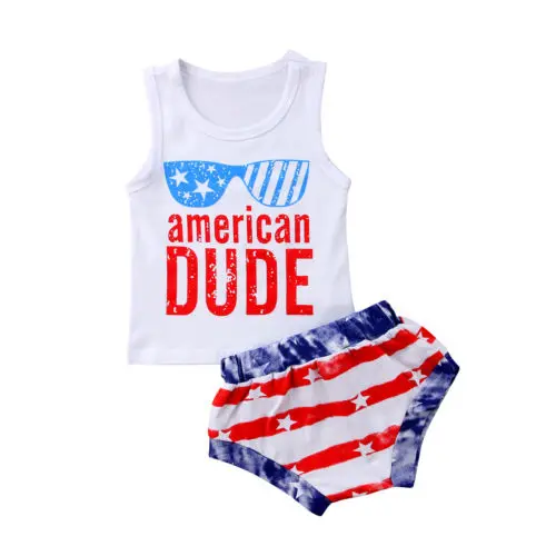 

Kids Baby Boy Outfits Clothes Sets Casual Tops Sleeveless Vest Tops Shorts Cotton Casual 2PCS Clothing Boys 0-4T