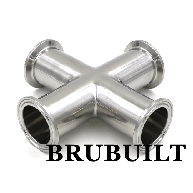 

2" TC Cross 304 Sanitary Tri-Clover Fittings Connectors Home Brew