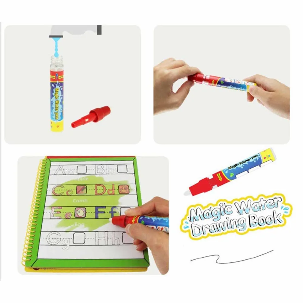 Learning Drawing Toys Funny Water Drawing Book Coloring Magic Pen Painting Board No Ink Book Doodle Children Kid Baby Education Learning Drawing Toys Funny Water Drawing Book Coloring Magic Pen Painting Board No Ink Book Doodle Children Kid Baby Education