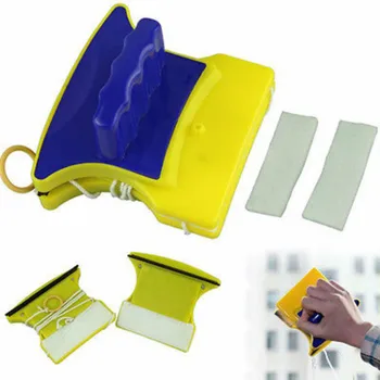 

Home Garden Double Side Magnetic Windows Glass Cleaner Brushes Glazing Wiper Washing Cleaning Window Magnetic Brush Scraper Tool