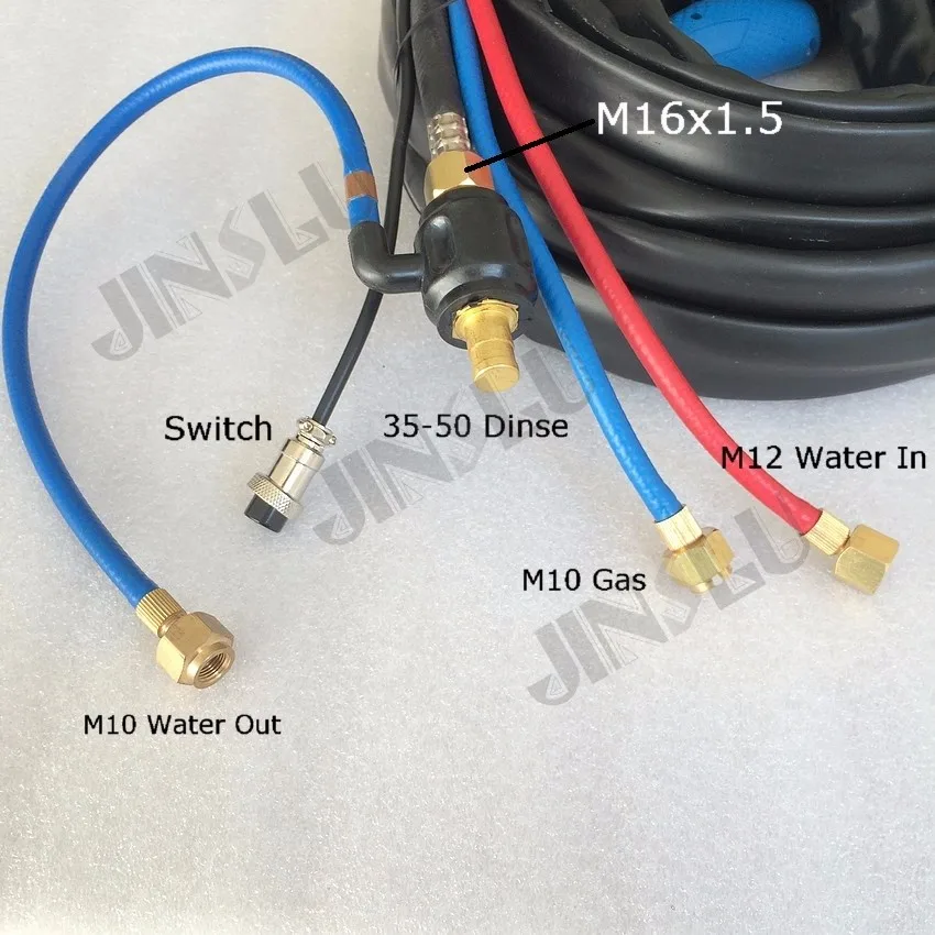 WP-18 TIG-18 с водяным охлаждением аргоновый дуговой сварочный фонарь раздельного типа 4 метра