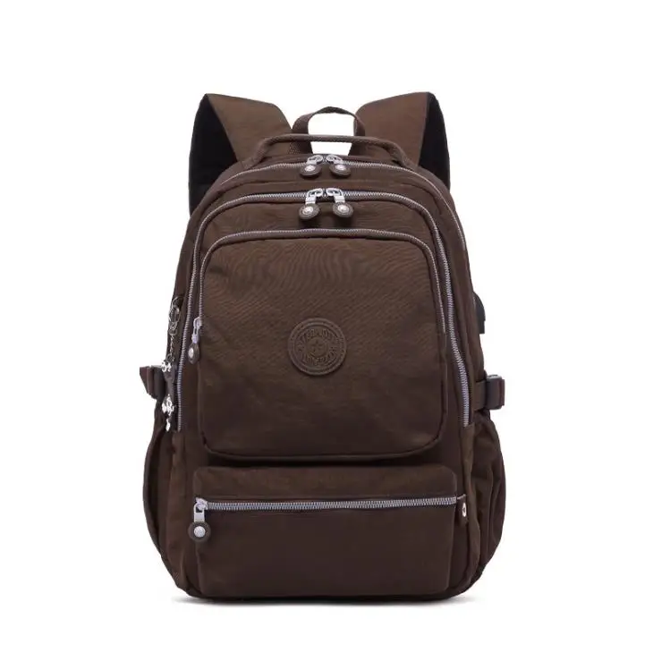 Новые женские оригинальные рюкзаки Mochila Mujer Женская сумка рюкзак школьная сумка для девочек-подростков нейлоновые водонепроницаемые Рюкзаки Женские - Цвет: Коричневый