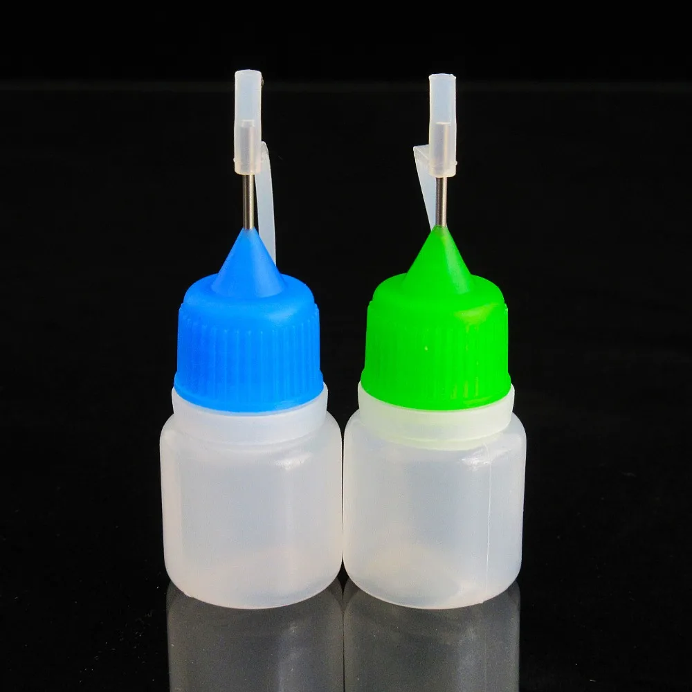 

10pcs Empty mini Dropper Bottle LDPE 3ml Plastic Needle Bottle for Vape E-juice with screw Metal Needle cap