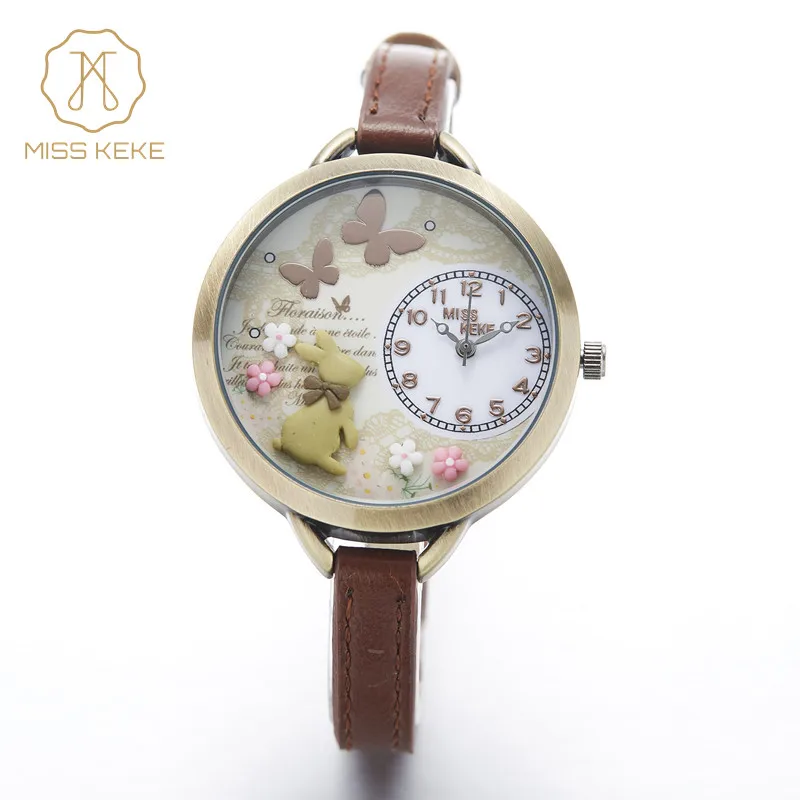 Montre enfant Miss Keke 3d Мини Мир глина милые дети женщины браслет часы Дамская Мода Алиса лес наручные часы 882