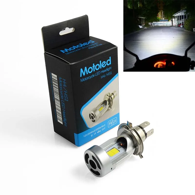NAO h4 led moto rcycle головной светильник Для gn125 HS1 Moto rbike лампы Высокий Низкий 20 Вт COB 12 В