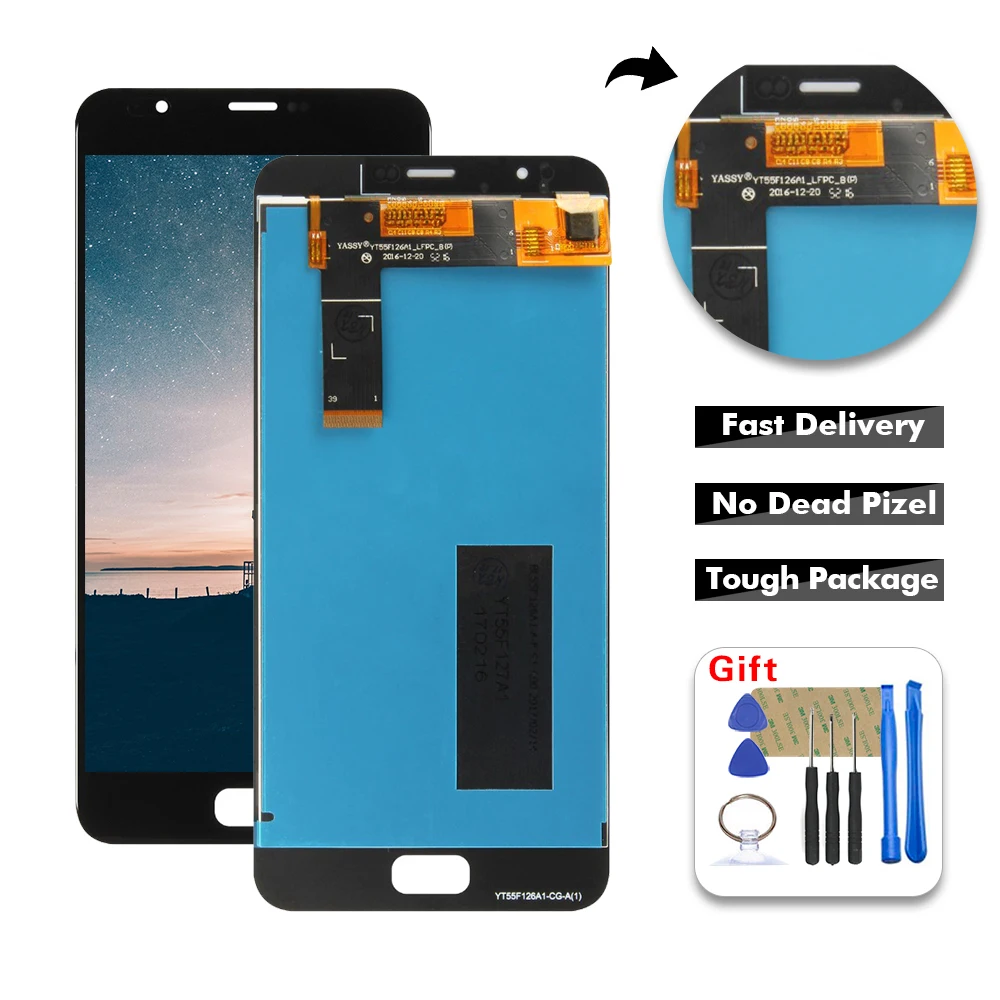 

For ASUS Zenfone 4 Max Plus ZC550TL X015D LCD Display Touch Screen Panel Digitizer Glass Sensor Assembly + Tools
