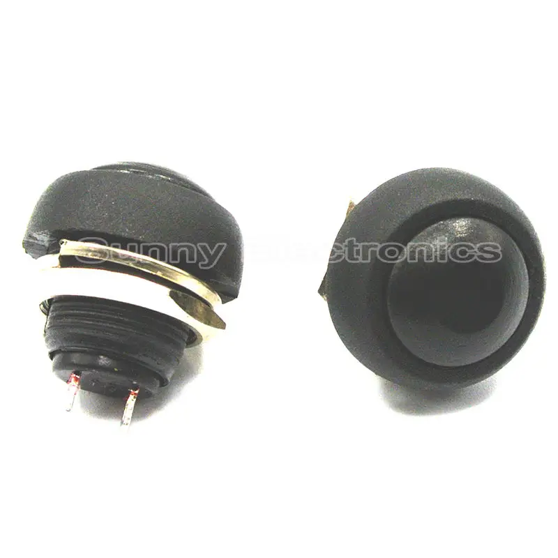 

10Pack Black Mini Round Toggle Switch 12mm Momentary Push button Switch