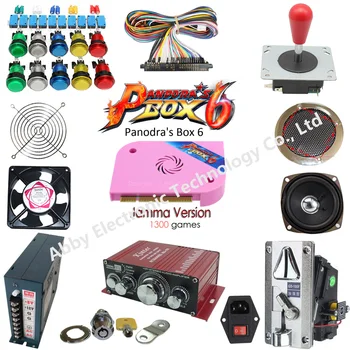 

Arcade game parts With Illuminated button LED bulbs holders nuts Joystick player buttons Pandora Box 6
