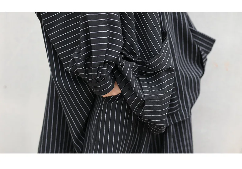 LANMREM/Новинка 2019 года, Весенняя мода, в полоску, в стиле пэчворк, рукав «летучая мышь», нестандартная рубашка и свободные широкие штаны