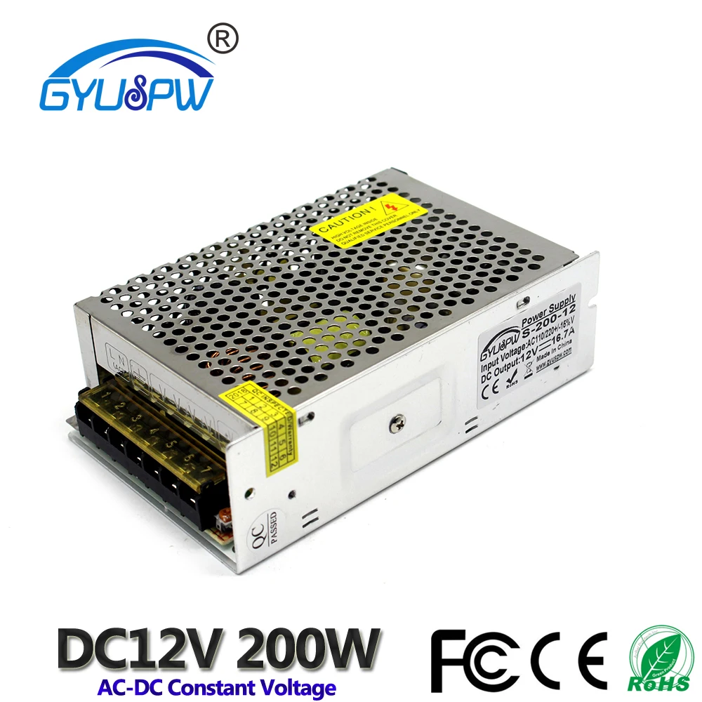 Переменный импульсный источник питания dc 12V 16.7A 200W трансформатор драйвера 110V 220V AC