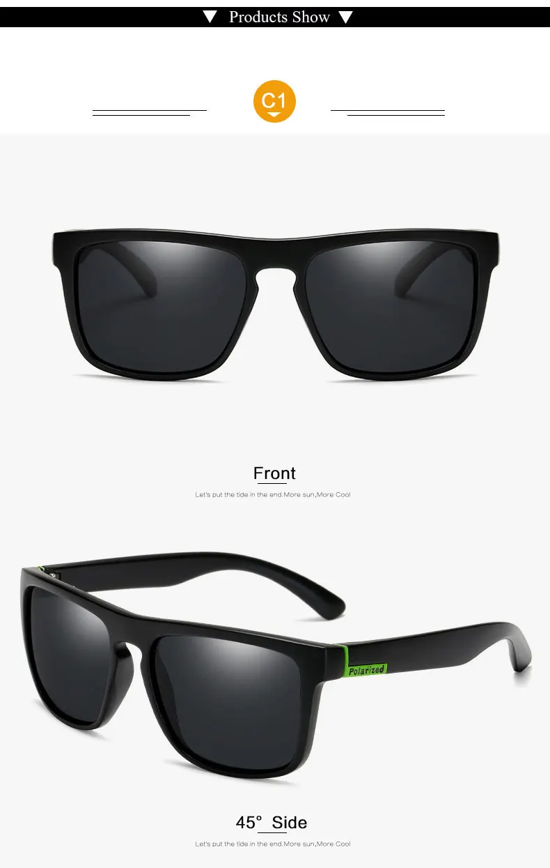 Мужские поляризованные солнцезащитные очки, классический фирменный дизайн, солнцезащитные очки для вождения, для мужчин, квадратные солнцезащитные очки, Ретро стиль, UV400, затемненные очки
