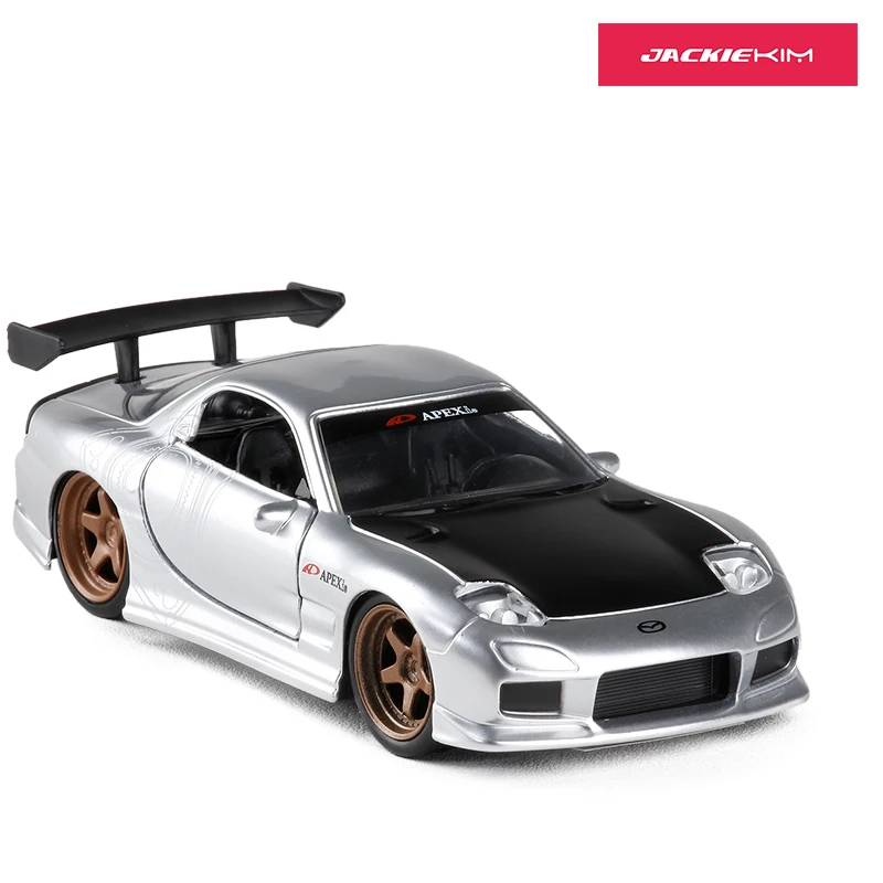 1:32 скале Модель гоночного автомобиля для мальчиков Mazda RX7 FD3S металлическая литая