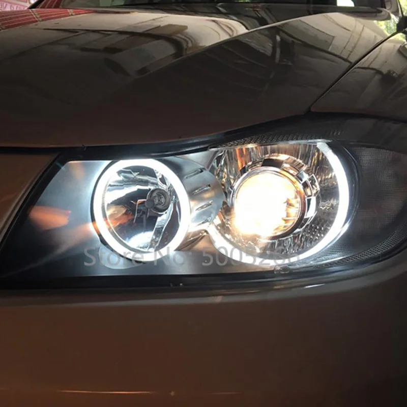 Car Angel Eyes LED Cotton Lights for BMW E46 Non-Projector Lens Head Lamp Halo Ring Daytime Headlight Auto lighting White