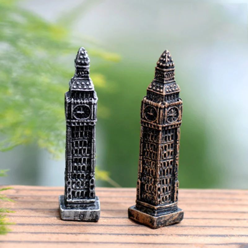 ZOCDOU 1 Piece Old Classic Alarm Wall Clock Pagoda Model Little Figurine Small Doll Crafts Figure Ornament Miniatures Table DIY | Дом и сад