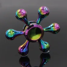 Новинка, радужные цветные капли воды, шесть рук, бейблэйд, ручной металлический фиджет-Спиннер, антистрессовые игрушки, рождественские подарки для детей на день рождения