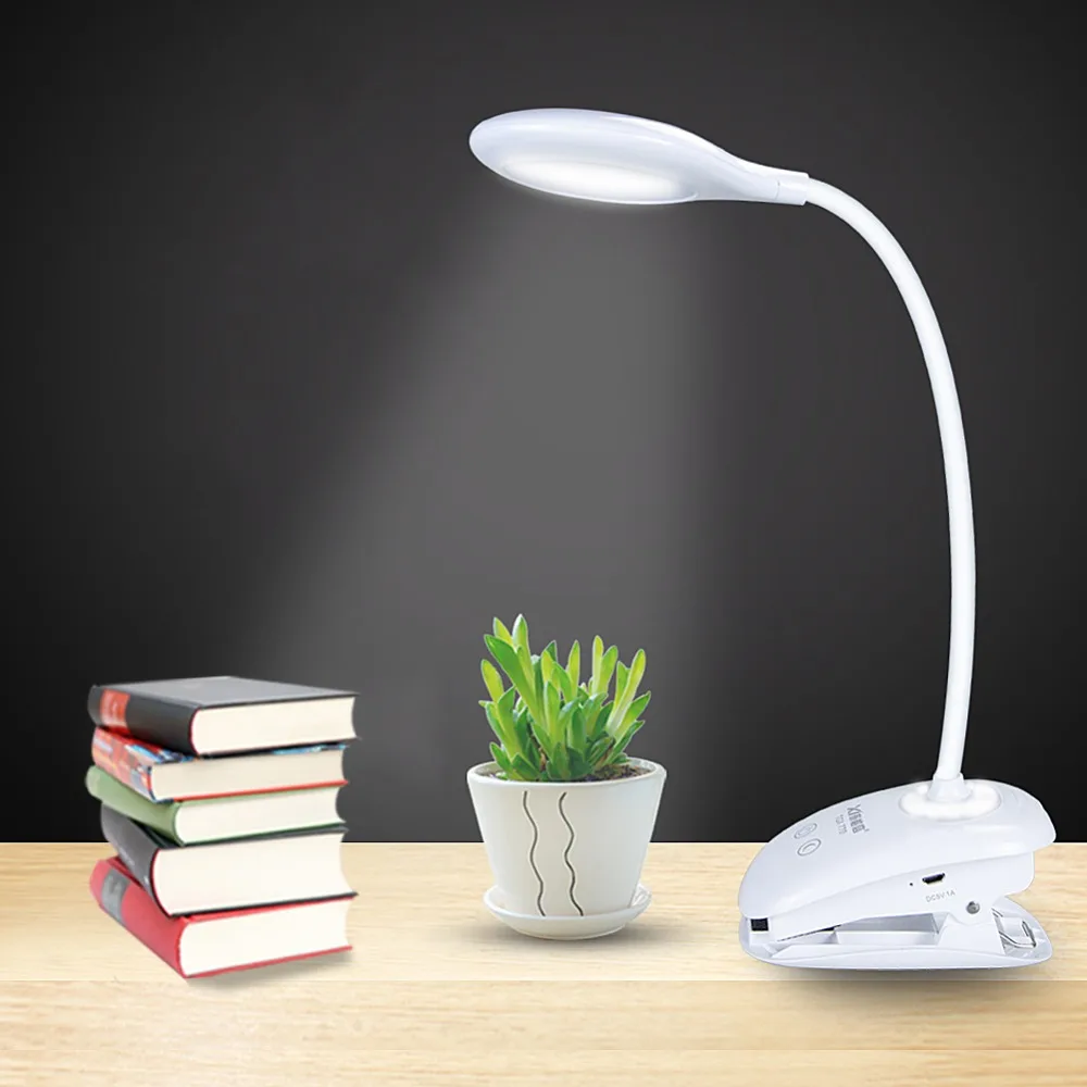

Foldable Flexible Adjustable Led Table Lamp With Clip USB Charged Book Light Night Bright Reading Eye Protection Study Desk Lamp