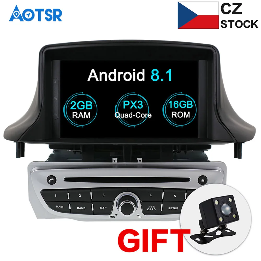 Aotsr 7 дюймов Android 8 1 автомобильный DVD плеер GPS навигация для Renault Megane 3 Fluence 2009 2015