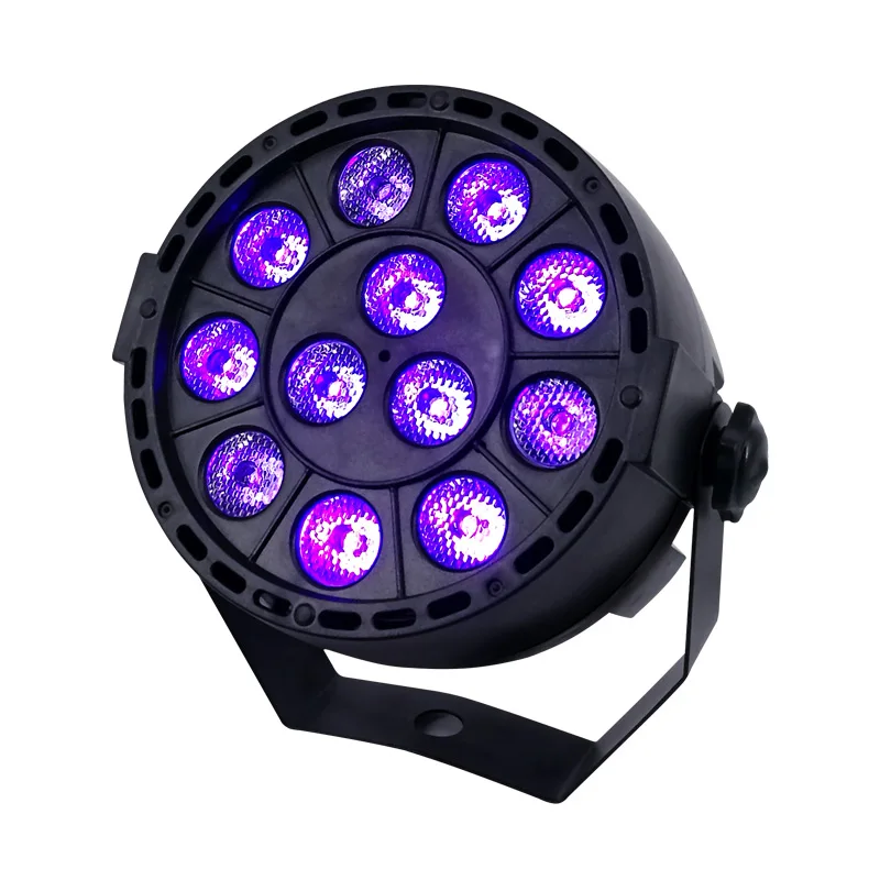 SHEHDS Светодиодный прожектор 12x3 Вт фиолетового цвета, УФ-освещение с DMX512 для дискотеки, DJ, проектор, вечерние, фиолетовые