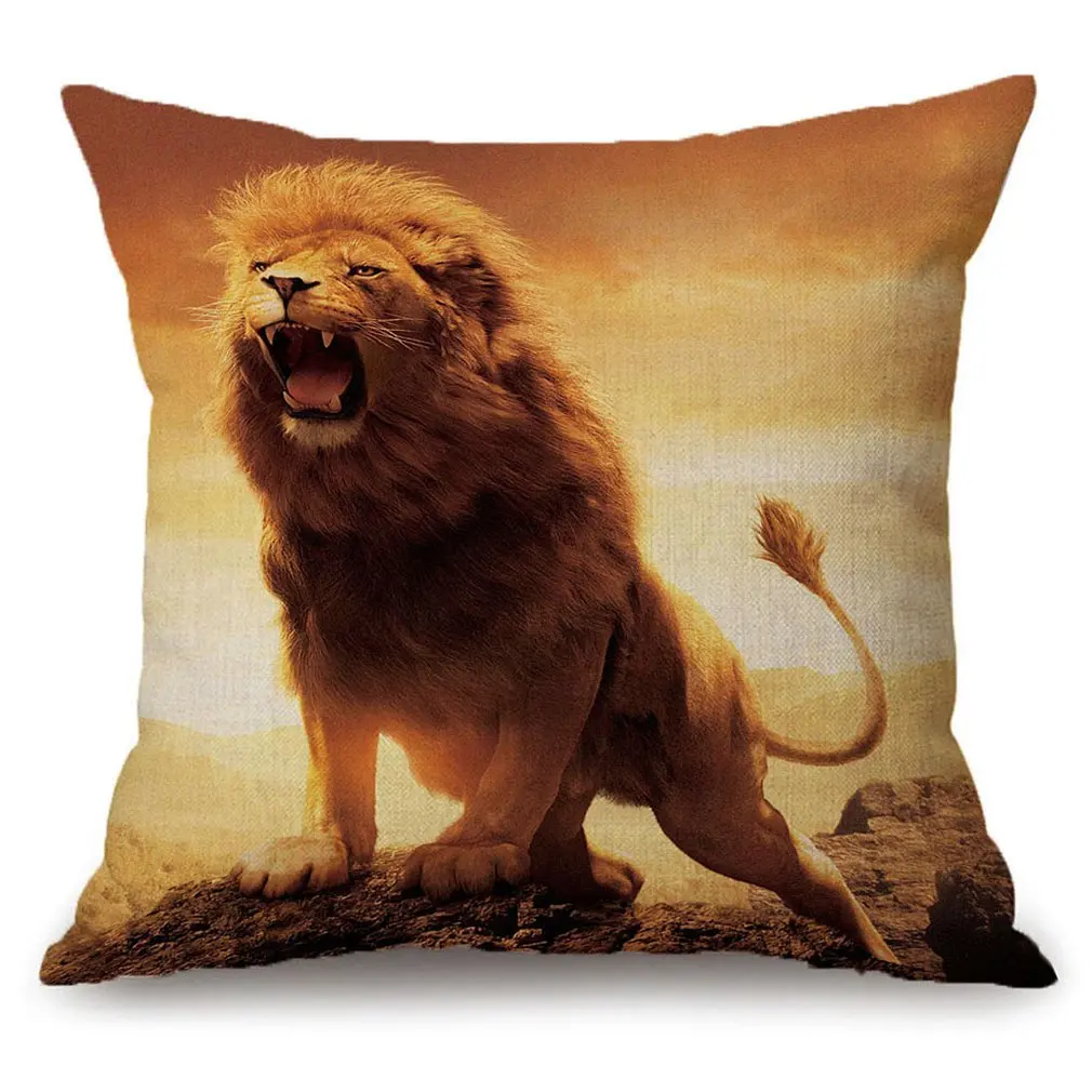 Dusk Lion Pillow Case Reversible Sequin Glitter Sofa Waist Throw Cushion Cover Dusk Lion Pillow Case Reversible Sequin Glitter Sofa Waist Throw Cushion Cover