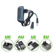 DC12V Adapter AC100-240V Lighting Transformers OUT PUT DC12V 2A Power Supply for LED Strip +Connector