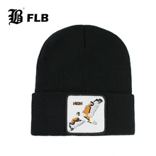 [FLB] Animal Beanie Winter Men Women Warm Knitted Hat For Women Gorra Hip hop Skullies Bonnet Unisex Cap F387