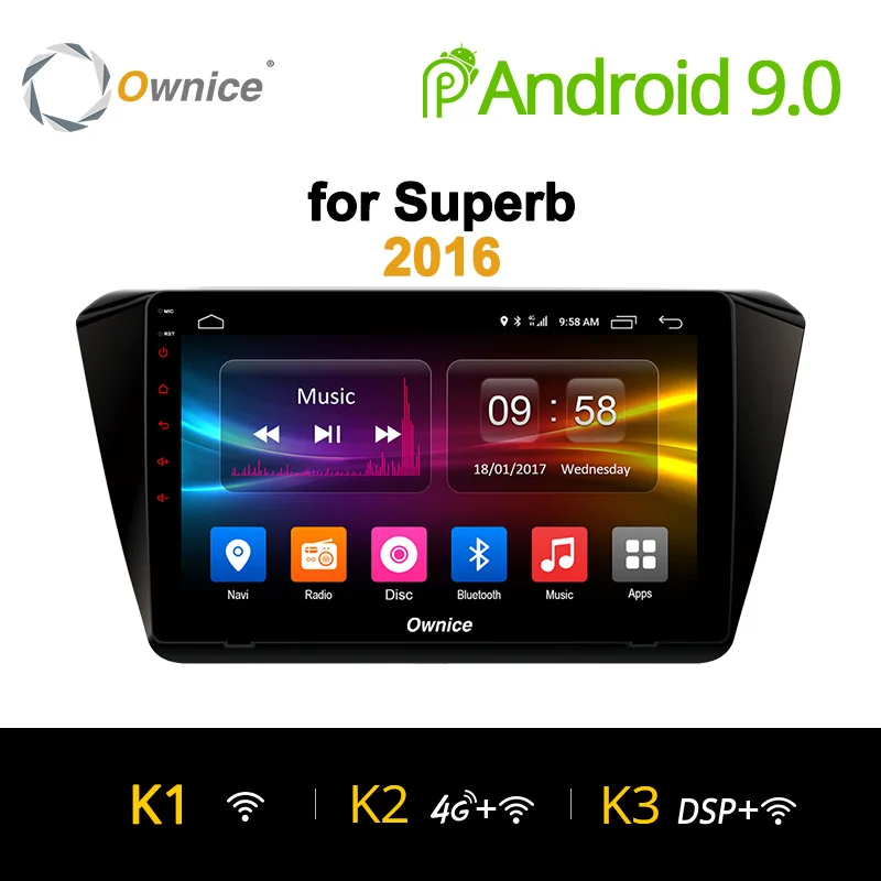 

Ownice K1 K2 K3 Android 9.0 8 core 10.1" car radio player 2G RAM 32G GPS Navi Support DVD 4G for Volkswagen skoda Superb 2016