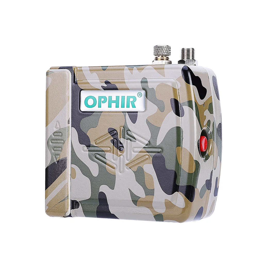 OPHIR комплект аэрографа двойного действия с воздушным компрессором и зарядным аккумулятором, Воздушная щетка, пистолет-распылитель для дизайна ногтей, хобби, макияж, краска для тела