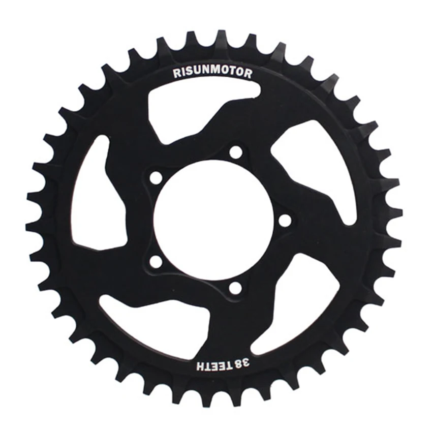 

RisunMotor Customized Aluminium Alloy CNC 38T Chain Wheel For BAFANG BBS01 BBS02 Mid-Drive Motor Electric Bike Conversion Kits
