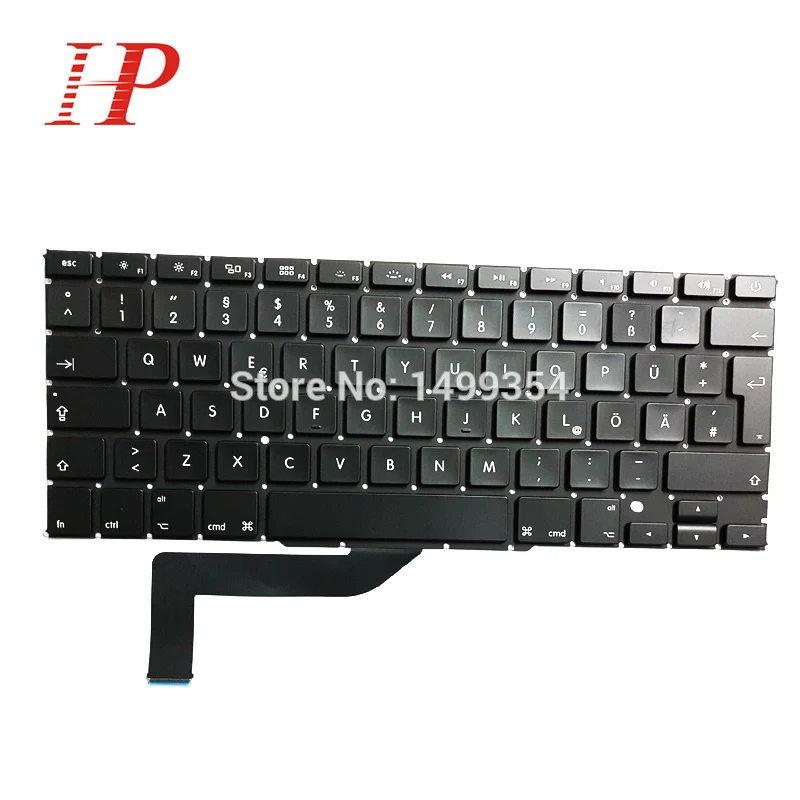 5PCS New A1398 Germany German Keyboard For Apple Macbook Pro 15'' Retina A1398 Keyboard Germany Standard Replacement 2012-2015
