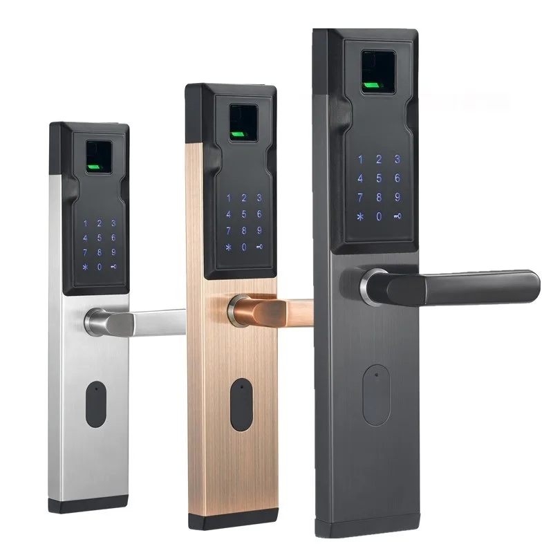 Us 90 0 Griff Elektronische Smart Zylinder Lockset Eingang Tur Interlligent Lock Fingerprint Passwort Lock In Elektroschloss Aus Sicherheit Und