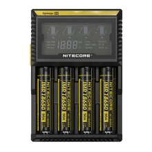 Батарея Зарядное устройство Nitecore D4 Digi Зарядное устройство ЖК-дисплей Дисплей Батарея Зарядное устройство для литий-ионных 26650, 22650, 18650, 17670, 18490, 17500 Батарея
