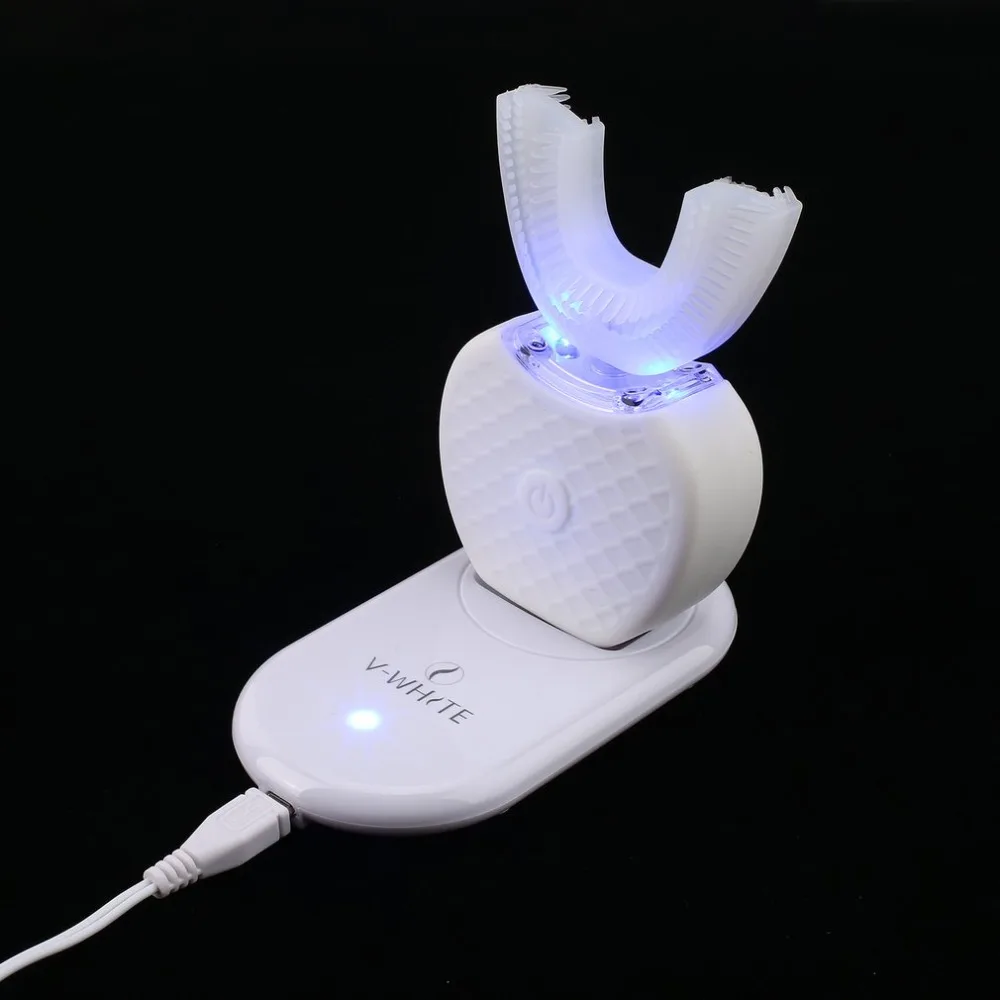 Электрическая ультразвуковая зубная щетка Автоматическая 3D Звуковая уход u-образный очиститель ротовой полости щетки перезаряжаемая отбеливающая зубная щетка