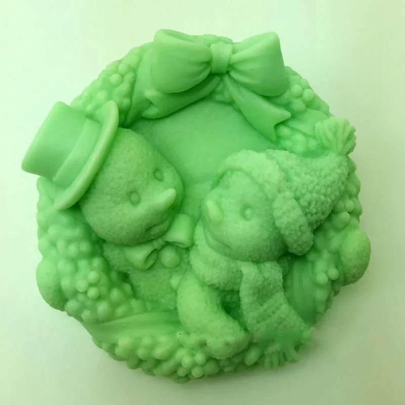 

snow man Valentine's Silicone soap mold Handmade Craft Silicon Mould for Cake Soap Making