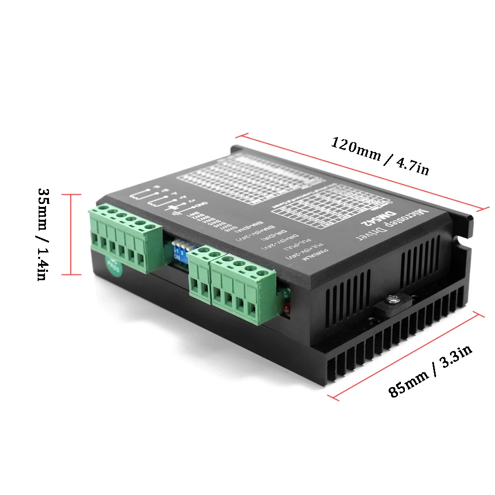 DM542 Драйвер шагового двигателя деревообрабатывающий фрезерный станок Драйвер шагового двигателя для 57 86 серия 2-фазный цифровой Драйвер